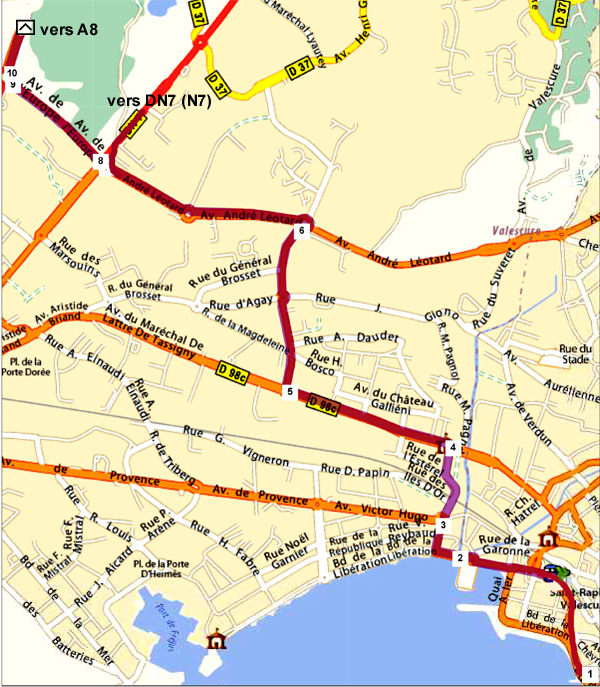 Corniche retour A8- N7